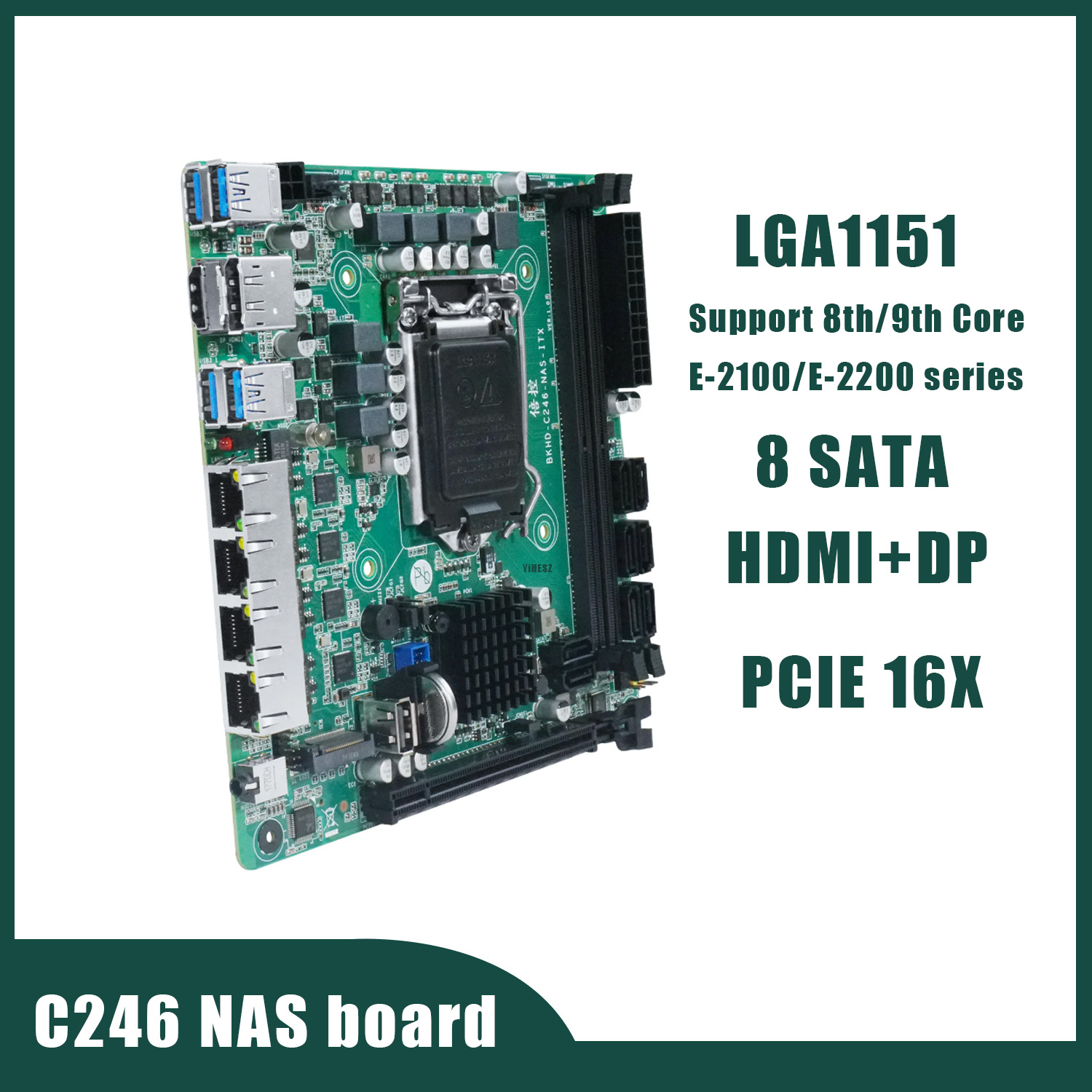 Scheda Madre NAS C246 8 SATA 3 - Nas Motherboard 8 Sata Mini Itx recensione e prezzo